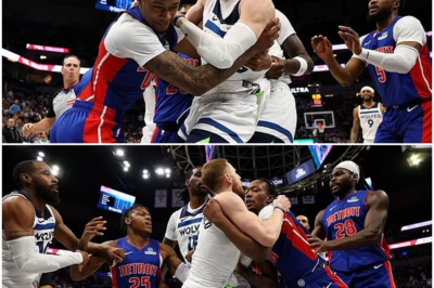 😱 CHAOS ON COURT: Shocking Mass Brawl Erupts Between Pistons and Timberwolves—Five NBA Stars and Two Coaches EJECTED After Violent Fight Spills into Stands, Leaving Fans Terrified! What Triggered This Explosive Clash, and What’s Next for These Teams?