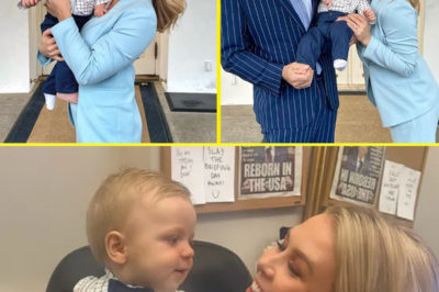 A surprise visit: Press Secretary Karoline Leavitt shares new photos with husband and baby boy at work