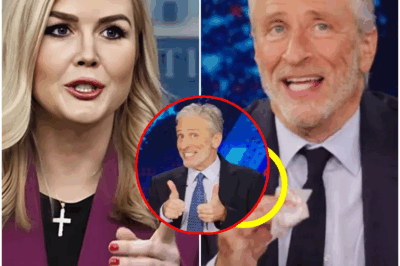 “EXCLUSIVE, THIS JUST HAPPENED: SHOCKING TV SHOWDOWN—Jon Stewart MOCKS Karoline Leavitt, But Her Ruthless Comeback Leaves Him SPEECHLESS! The Fiery Moment That Has Fans Divided—What Did Leavitt Say That Stunned Stewart and Set Social Media Ablaze? The Explosive Details Behind This Viral Confrontation!”