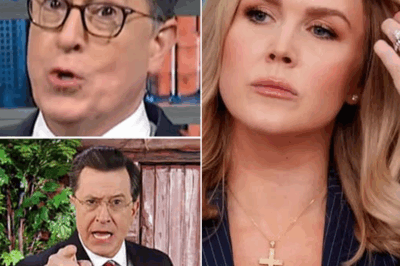 COLBERT STUNNED SILENT: Karoline Leavitt Hijacks the Spotlight, Turns Comedy Into a Cultural SHOWDOWN—Live Studio in SHOCK as Fiery Clash Forces Segment Shutdown! What She Said That Left Colbert Speechless and Late-Night Fans Reeling!