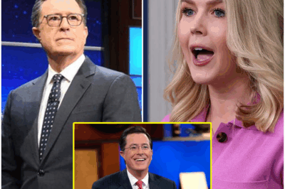 “SHOCKING SHOWDOWN: Karoline Leavitt Hijacks Stephen Colbert’s Stage in Fiery Clash—Audience Gasped, Segment Cut Short, and TV History Made!” In an explosive and unexpected moment on The Late Show, Karoline Leavitt hijacked Stephen Colbert’s stage during a scheduled interview, turning the conversation into a fiery cultural confrontation that left the audience gasping. The dramatic exchange quickly escalated, with the segment being abruptly cut short. Colbert was left speechless as Leavitt’s sharp comments turned what was meant to be a comedy interview into a serious political debate. Was this the night late-night TV lost control? The mic-drop moment has set social media ablaze and sparked debate about the future of late-night programming.