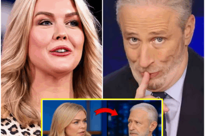 “BREAKING: Jon Stewart Takes a Shot at Karoline Leavitt—but Her Brutal Comeback Leaves Him HUMILIATED and the Internet in Stitches!” In an explosive back-and-forth, Jon Stewart tried to outsmart Karoline Leavitt on live TV—but her razor-sharp comeback left him completely humiliated and speechless. What started as a casual political discussion quickly turned into a viral moment as Leavitt’s quick-witted response flipped the situation entirely. The audience erupted in laughter as Leavitt turned the tables on the legendary comedian, leaving him stunned and the internet buzzing. What did Leavitt say that made Stewart lose control of the conversation? Find out how this unforgettable moment became the talk of the town!