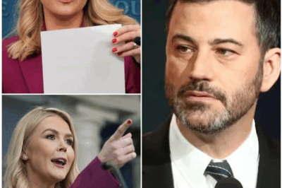 “Chaos Erupts on Jimmy Kimmel Live!—Karoline Leavitt Kicked Off After Exposing Bombshell Secrets That Left the Studio Stunned!” What was supposed to be a lighthearted interview on Jimmy Kimmel Live! quickly descended into chaos when Karoline Leavitt dropped a series of explosive revelations that no one saw coming. The bombshell secrets left the studio in complete shock, and Leavitt was unexpectedly kicked off the set. Social media immediately erupted with reactions, sparking intense debate on whether she went too far or was finally speaking the truth that others were too afraid to address. Did this confrontation mark a turning point in Jimmy Kimmel’s career? Find out all the jaw-dropping details here.