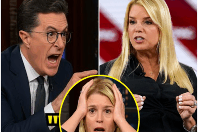 TV SHOCKER: Pam Bondi Stuns Stephen Colbert LIVE on The Late Show with Brutal Comeback—Audience Left in Shock as Colbert Is Left Speechless! The Tense Moment That Sent Producers Into a Panic and Left Viewers Gasping for Air. What Triggered This Explosive Showdown Between Colbert and Bondi? Get the Full Story Behind This Wild Moment That Had the Entire Studio on Edge!