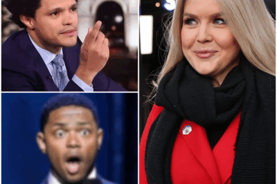 SHOCKING TV DRAMA: TREVOR NOAH STORMS OFF SET AFTER KAROLINE LEAVITT EXPOSES HIS SECRETS LIVE ON AIR—WHAT TRIGGERED THIS EXPLOSIVE MOMENT? In a stunning twist during a live broadcast, Trevor Noah stormed off the set after Karoline Leavitt dropped a bombshell, exposing his hidden secrets to millions of viewers. What started as a friendly conversation on The Daily Show quickly escalated into a fiery confrontation, leaving Noah speechless and enraged. Fans and insiders alike are asking: What did Leavitt reveal that pushed Noah over the edge? The explosive details of this shocking moment are now going viral, with viewers eager to learn the truth behind the on-air drama. You won’t believe what happened next—watch the full story unfold below!