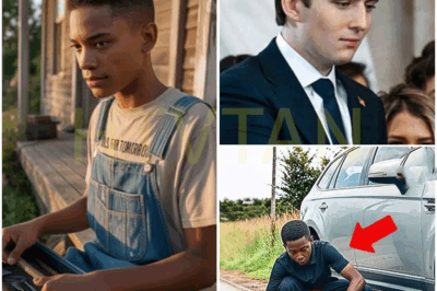 No One Thought Twice When a Young Boy Stopped to Help a Stranger Fix His Flat Tire—But Everything Changed When a Sleek Black SUV Pulled Up to His House the Next Day With Bɑɾɾon Tгυмρ Inside