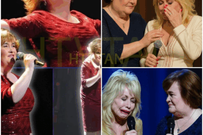 “I Still Feel Him Beside Me…” Dolly Parton Cries Mid-Performance as Susan Boyle Holds Her Hand in Tearful Moment of Sisterhood.