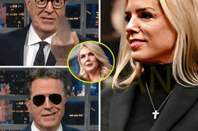 “TV SHOCKER: PAM BONDI SILENCES STEPHEN COLBERT WITH BRUTAL COMEBACK—AUDIENCE STUNNED, PRODUCERS IN PANIC, AND LATE SHOW HISTORY CHANGED FOREVER!”