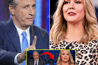 BREAKING: Jon Stewart takes a shot at Karoline Leavitt—but her brutal comeback leaves him HUMILIATED and the internet in stitches! In a heated back-and-forth, Stewart attempted to outsmart Leavitt, but her quick-witted response flipped the situation, leaving him speechless. The audience couldn’t stop laughing as Leavitt completely turned the tables, making this viral moment the talk of the town.