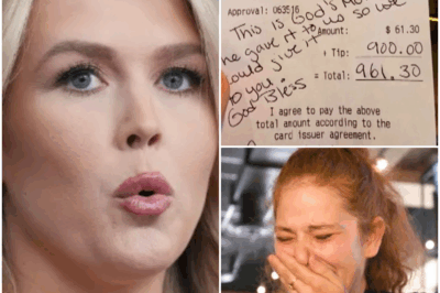 ChatGPT đã nói: “Waitress Breaks Down After Karoline Leavitt’s Shocking $1,000 Tip—Secret Note Sparks Internet Firestorm! A Heartfelt Act of Kindness From the Polarizing Politician Leaves the Nation Stunned. What Was Written on the Receipt That Has Social Media Exploding with Praise and Outrage?