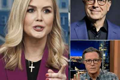SHOCKING TV MELTDOWN: Karoline Leavitt Turns Stephen Colbert’s Comedy Routine Into A Full-BLOWN Confrontation—Producers Forced to CUT the Segment After Tension Escalates!