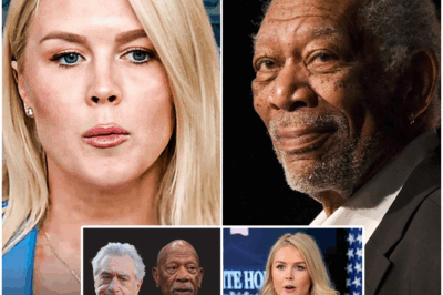 “Karoline Leavitt Stuns Morgan Freeman with Explosive Response on Racism—The Four Words That Shook the TV World!” In an unexpected and explosive moment, Karoline Leavitt, known for her unflinching political commentary, delivered a sharp lecture to Morgan Freeman on racism and inequality during a live broadcast. The conversation, initially tense but civil, took a dramatic turn when Leavitt’s four-word comeback left Freeman silent and viewers in shock. The debate that followed has gone viral, with social media ablaze over Leavitt’s boldness and clarity. What did Leavitt say that left even Freeman speechless? Read on to discover the shocking details of this unforgettable TV moment…