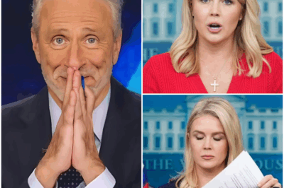 BREAKING: JON STEWART QUESTIONS KAROLINE LEAVITT’S DEGREE—HER SHARP COMEBACK LEAVES HIM STUNNED LIVE ON AIR! In an intense exchange on live television, Jon Stewart questioned Karoline Leavitt’s qualifications, prompting a fiery response. Leavitt, known for her sharp political analysis, didn’t hesitate to defend herself, schooling Stewart with a fact-packed comeback that left the audience and Stewart himself stunned. The moment has gone viral, with fans praising Leavitt’s handling of the confrontation. What did she say that turned the tables on Stewart? Find out all the shocking details below!