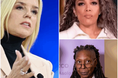 “SHOCKING TV MOMENT: Pam Bondi’s Savage Line Causes Total Chaos on The View—Producers Forced to Cut the Feed After She Leaves Hosts Frozen!” In one of the most shocking moments in live television, Pam Bondi turned The View upside down with a single, devastating line that left the hosts speechless. What started as a standard discussion spiraled into chaos when Bondi’s words left everyone in stunned silence. The producers, caught off guard, scrambled to regain control. What exactly did Bondi say to create this moment of pure pandemonium? The moment has already gone viral, and the internet is buzzing. Get the full story behind the chaos right here!