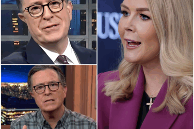 “TV CHAOS: Karoline Leavitt SHUTS DOWN Stephen Colbert with Fiery Truth Bombs—The Explosive Moment That Forced a Segment Cut on The Late Show!” What began as a playful chat on The Late Show turned into a fiery battle when Karoline Leavitt flipped the script, confronting Stephen Colbert with hard facts and powerful truths. As Colbert tossed out his usual zingers, Leavitt hit back with a no-holds-barred critique, calling out the media’s double standards and selective outrage. The tension spiked, the audience went silent, and producers scrambled. Why did the segment get cut short? What does this confrontation mean for America’s media? The full story behind this cultural detonation is here—read on…