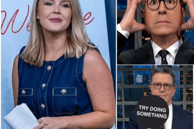 “KAROLINE LEAVITT SHOCKS LATE NIGHT—COLBERT’S SHOW SPIRALS INTO CHAOS AFTER ONSCREEN SHOWDOWN! What Was Meant to Be a Lighthearted Interview Turned Into a Must-See TV Moment When Karoline Leavitt Fearlessly Called Out Stephen Colbert’s Double Standards.