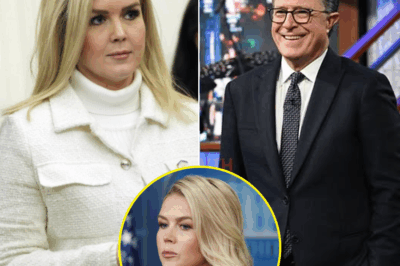 “Colbert Mocks Karoline Leavitt with ‘Your Body Language Just Filed for Divorce,’ but Her Epic Comeback Sends Him Into Panic! The Shocking Reversal That Left Colbert Red-Faced—How Leavitt’s Bold Response Completely Shattered the Late-Night Talk Show Dynamic. What Happened Next Will Blow Your Mind! FULL STORY BELOW!”