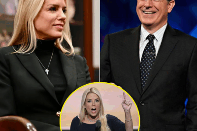 Stephen Colbert Stunned Into Silence After Pam Bondi’s Savage One-Liner on The Late Show: “Stephen Colbert Picked The Wrong Woman To Try And Humiliate — I Don’t Flinch, I Fire Back.” With That Cold, Unshakable Line– Could This Be the End of His Reign?