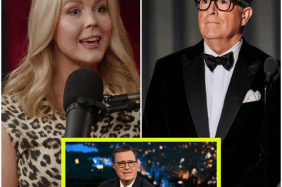 “BREAKING: The Late Show PUT ON PAUSE After Colbert’s SHOCKING On-Air Attack on Karoline Leavitt—Did His Mockery Cross the Line? The Explosive Moment That Left Fans Stunned and Network Executives Scrambling. Was This Controversial Takedown the Final Straw for Colbert’s Career? The Hidden Truth Behind the Suspension That’s Shaking Late-Night TV—What Really Went Down and What’s Next for Colbert?”