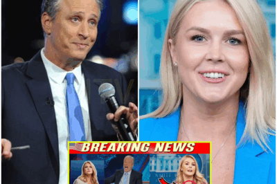 “Karoline Leavitt SHATTERED by Jon Stewart’s ‘Pinocchio Cross’ Roast—And She Immediately DITCHES Her Signature Necklace! What Stewart Exposed About Her Dark Past at ABC Is Even More Shocking! After This Devastating Moment, Leavitt Has NOTHING Left to Hide. The Jaw-Dropping Truth Behind the Necklace’s Disappearance and Why This Could Mark the End of Her Career—The Scandalous Details You NEED to Know!”