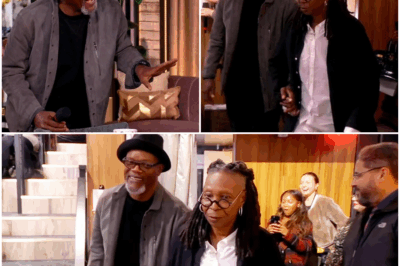 “Whoopi’s On-Air Hostage Crisis?! Goldberg FORCES Samuel L. Jackson to ‘The View’s’ Hot Seat! 🔥😱 Did Whoopi just hijack her own show?! Witness the UNCOMFORTABLE moment Samuel L. Jackson was dragged-yes, DRAGGED!-to the Hot Topics table. Why did he resist? What explosive secrets was he hiding? Get ready for the most awkward, hilarious, and jaw-dropping episode in ‘The View’ history. Was it a prank gone wrong, or is there real beef brewing behind the scenes? Tune in now-you won’t believe what happens next!”