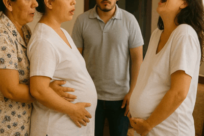 When My Mother-in-Law Opened the Door With a Smile and Welcomed My Husband’s Eight-Month-Pregnant Mistress Into Our Home, Saying It Was ‘To Take Care of Me,’ I Thought I Was Living Inside a Nightmare — My Heart Pounded as I Watched Them Settle In, Every Glance Between Them Like a Knife in My Chest — But Then, Instead of Crying or Breaking Down, I Suddenly Burst Into Laughter, and the Words That Came Out of My Mouth in That Moment Made Everyone in the Room Turn Pale and Silent, Shattering the Illusion Forever”