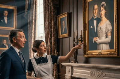 Clara Was Dusting the Billionaire’s Grand Estate When a Portrait Above the Fireplace Made Her Drop Everything—The Face…