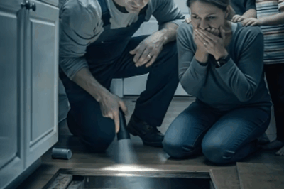 A normal morning, bacon sizzling and children laughing, turned into a nightmare when the plumber stopped mid-repair, trembling. “Where are your children right now?” he asked, before whispering, “Take them and go—now.” What he discovered under the floor of that family home left a chilling silence no one could explain.