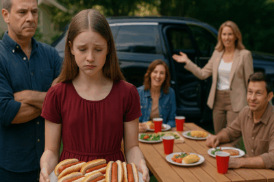 At the family barbecue, they made my daughter serve everyone and laughed that she should be “grateful just to be there.” My sister teased her clothes. Then a black SUV pulled up, and a woman stepped out, smiling: “princess, ready for your surprise?” The whole yard fell silent.