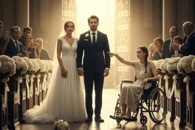 Gasps Erupted in the Church When a Pale Woman Rolled Down the Aisle, Stopping the Wedding Cold—Her Tearful Words, “He’s My Husband,” Left the Groom Frozen, the Bride Stunned, and an Entire Congregation Witnessing a Heart-Stopping Twist That No One Could Have Predicted, Turning a Day of Joy Into Shock
