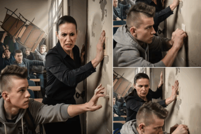 “An emergency alert blared through the speakers: ‘Lockdown…..