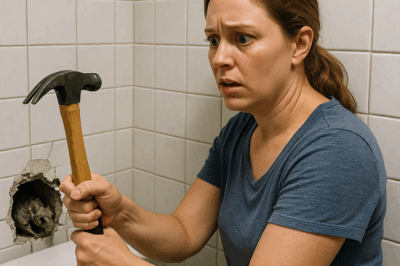 I Thought He Only Wanted a Private Conversation—But My Father-in-Law’s Strange Request Shook Me to the Core. “Break the Tile Behind the Toilet,” He Urged. With Trembling Hands, I Obeyed. Behind That Wall Lay a Secret No One in the Family Could Have Imagined, and Its Revelation Changed Everything Forever! 😱😱