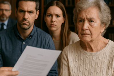 She Walked Into the Lawyer’s Office Prepared to Be Dismissed, After Her Son and Daughter-in-Law Claimed Control Over a Fortune Worth $55 Million—But When the Official Reading Began, the First Sentences of the Will Revealed a Twist So Unexpected That It Left the Entitled Heirs Shocked, Speechless, and Deeply Humiliated