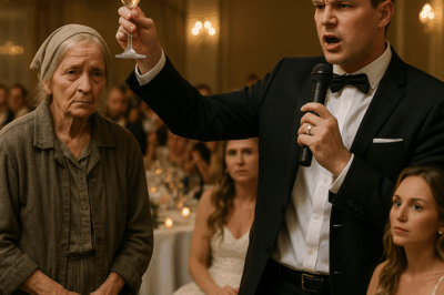 He Toasted His Guests With Pride, Speaking of Ambition and Wealth. Then, In Front of Everyone, He Pointed to His Mother in Her Faded Dress and Told Her to Leave. Just When It Seemed the Humiliation Was Complete, She Took the Microphone—And Her Response Left the Entire Wedding Stunned Beyond Belief. 😱