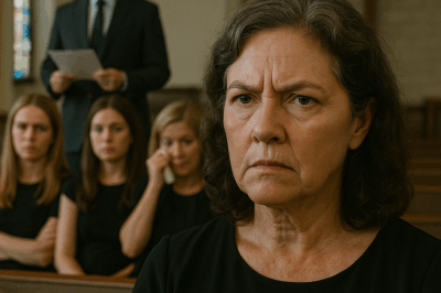 They sneered when I entered the funeral. His wife dabbed fake tears, my daughters ignored me, and the whispers burned like knives. But then the lawyer read the will aloud—“To Leona Markham, my only true partner…” In that moment, their laughter vanished, replaced by a silence louder than thunder.