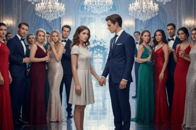 “They All Mocked Her for Wearing a Plain Dress — But No One Expected Who Held Her Hand…”