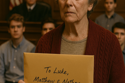 “She Abandoned Her Three Sons for Fifteen Years, Then Walked Into Court in a Designer Blazer Claiming I ‘Kept Them From Her.