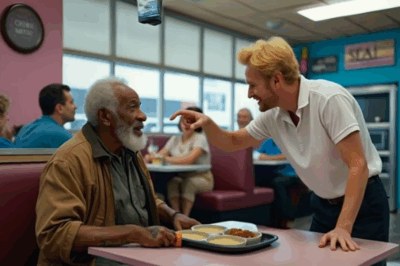 To most customers, he looked like just another ragged old man at the counter. They smirked, rolled their eyes, even mocked him under their breath. But when a young SEAL recognized the insignia inked on his skin, the diner fell silent. What happened next shocked everyone and flipped the script.