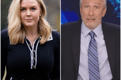 The 17 Words That Ended Karoline Leavitt’s Night — Jon Stewart’s Silent, Surgical Strike Left Her Stammering, Blushing, and Begging for a Comeback While 22 Million Watched in Awe… What He Said Will Be Replayed for YEARS”