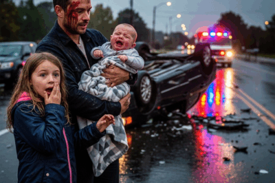 HOMELESS GIRL SEES A WOUNDED MILLIONAIRE WITH A BABY IN THE RAIN, BUT SHE RECOGNIZES HIM WHEN…