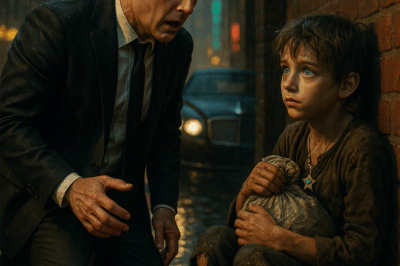The billionaire froze in his tracks the moment his eyes landed on the small golden pendant hanging around a street boy’s neck. His chest tightened, and his breath caught. No… it couldn’t be. That necklace had been gone for five years.