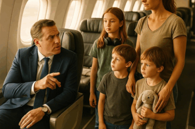 You Don’t Belong Here,” He Mocked the Mom in Business Class — But the Pilot’s Voice Made His Smirk Disappear