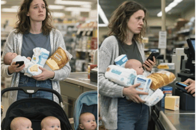 It should have been another Tuesday. Groceries. Crying kids. A tight budget. But when the cashier announced the total, her world caved in. Ten dollars short. Just ten — yet enough to strip her bare in front of strangers. The cashier’s voice was sharp, the line restless, her cheeks burning. Then came a voice she never expected. Firm. Commanding. Unmistakable. “She’s not removing anything. I’ve got her.” The room froze. She turned slowly, heart pounding — and what she saw left her speechless. Because that moment wasn’t about money. It was about a secret that would change everything.