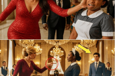 They said no maid ever survived more than a week in the billionaire’s mansion — until Naomi walked in with nothing but a nylon bag and fire in her eyes. Madame Rose, polished and merciless, had broken nine women with slaps and words sharper than knives… yet when she raised her hand to strike this time, something happened that froze the entire house in silence. What secret weapon did this quiet maid unleash — and why did it leave even the billionaire himself questioning everything?