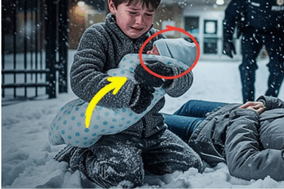 On a frozen January night, a police officer and his K9 partner followed a faint cry in the snow — only to find a 6-year-old boy kneeling beneath a bench, whispering through chattering teeth: ‘Please… my sister’s too little to die.’ Beside him lay a newborn wrapped in a stranger’s coat, and their mother unconscious on the ice. What the officer did next stunned even hardened first responders, turning an ordinary patrol into a moment that no one in that small town will ever forget