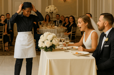 At my ex’s wedding, the bride declared into the microphone, “I saved him from his past life with her.” Guests clapped and raised their glasses—until a waitress approached, removed her uniform hat, and said, “I’m his daughter. There’s something you should know.” The bride’s face changed instantly…. When the invitation arrived, I left it on the kitchen counter for days. Laya, now sixteen and wiser than I’d ever be, was the one who picked it up