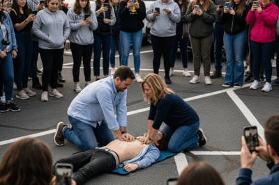 The old biker started CPR on the dying teenager while everyone was just filming and too afraid to help. I watched from my car, frozen, as this seventy-something man in torn leathers pounded on the kid’s ribs while everyone else just filmed with their phones.