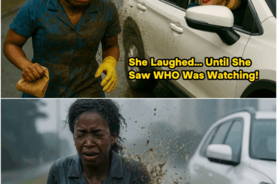 On a gray, rain-soaked morning in Crownville, a young hotel cleaner trudged along the roadside with nothing more than a worn uniform, fraying shoes, and a bag of breakfast for her long shift ahead. Within seconds, her quiet dignity was shattered.