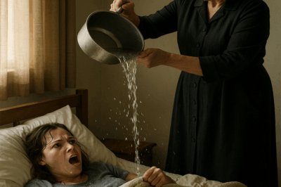 Burning with a 39.5°C Fever, I Could Barely Stand When My Mother-in-Law Stormed In, Threw Ice-Cold Water on Me, and Screamed That I Had to Greet Her Guests — Weak and Shivering, I Dragged Myself Out, But What I Did in Front of Everyone Turned the Entire Room Silent — Seconds Later, She Was on Her Knees, Begging for My Forgiveness, and Nothing in Our Family Would Ever Be the Same Again After That Moment of Cold Cruelty and Fiery Payback”