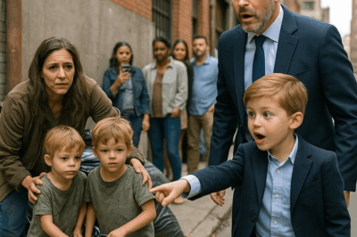 “Heart-Stopping Moment! A wealthy father freezes in shock when his little child points to starving kids digging through trash and cries out: ‘Dad, those children are just like me!’ The haunting words pierce his soul, forcing him to confront a truth he had ignored, sparking an emotional journey that could change not only his family but the lives of countless others.”